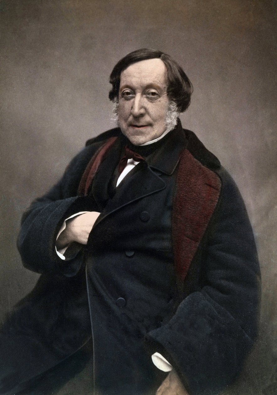Gioachino (Antonio) Rossini (1792-1868) olasz zeneszerző. fényképe után Nadar alkotó: Nadar