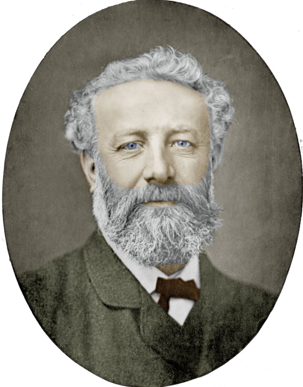 Jules Verne (1828-1905) francia író, Nadar fényképe, színes kép alkotó: (1820 1910) Nadar