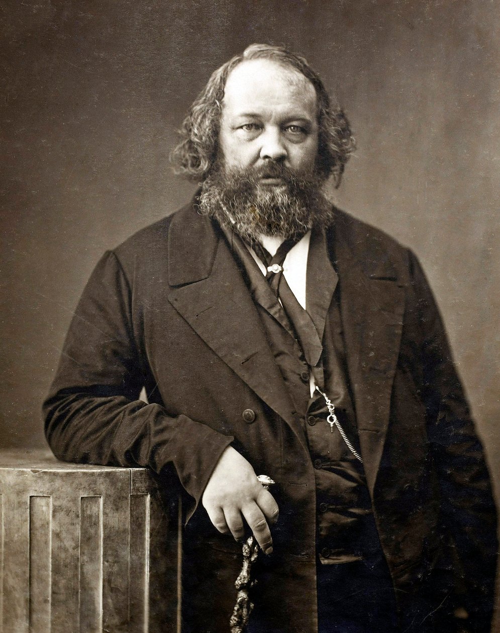 Michel Bakounine (Bakunin) (1814-1876), orosz anarchista portréja"" Mihail Alekszandrovics Bakunin (1814-1876) portréja, Nadar, Gaspard-Felix (1820-1910), kb 1860 - Albumin Photo - Magángyűjtemény alkotó: Nadar