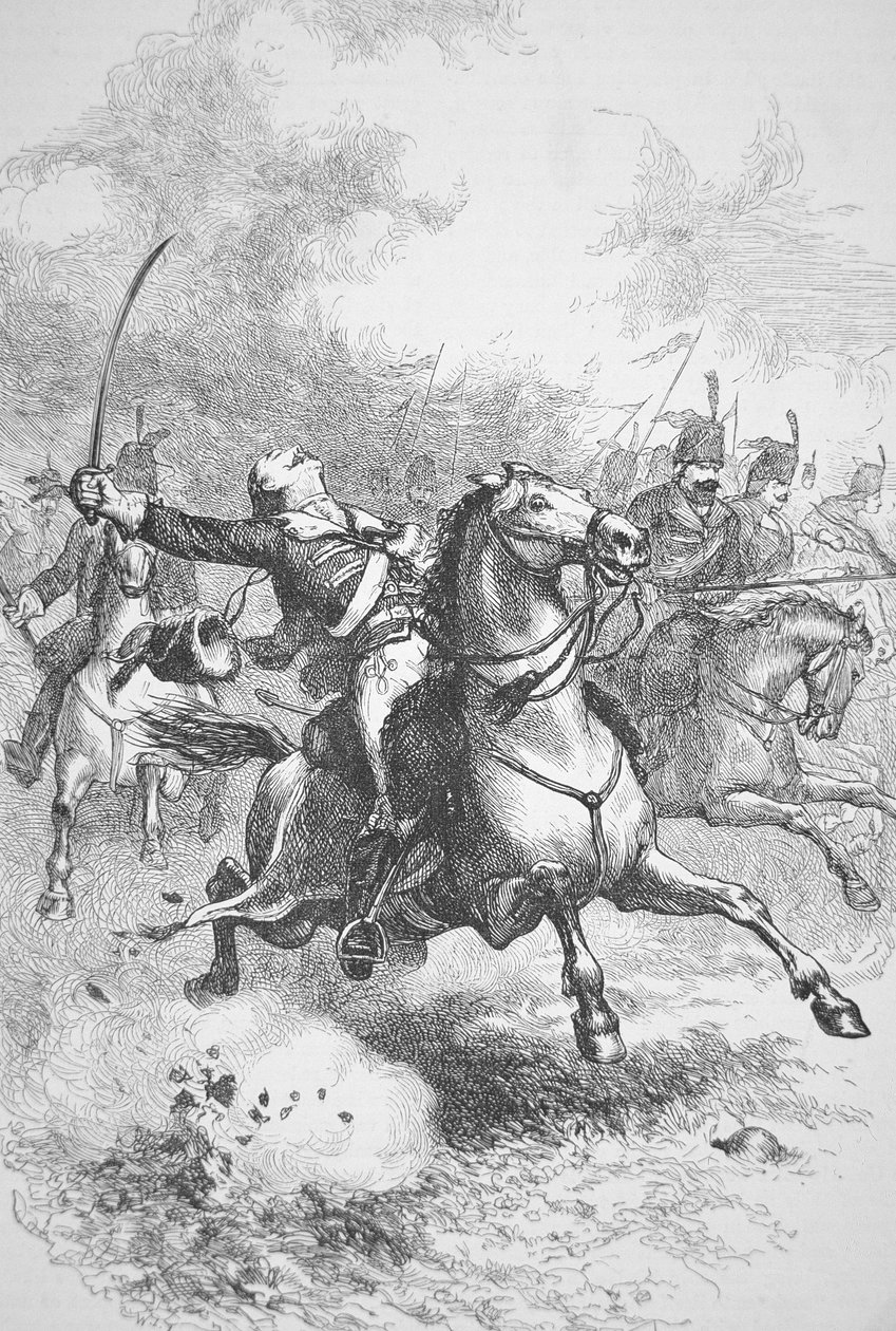 Pulaski Kázmér gróf halála (litho) alkotó: (after) American School