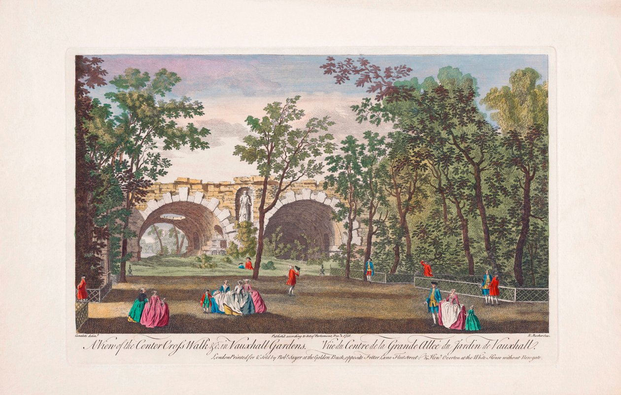 Központi keresztséta, Vauxhall Gardens, London alkotó: (after) Canaleti