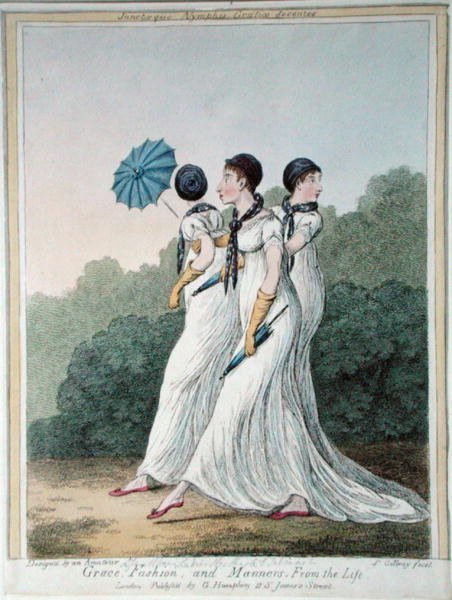 Grace, Fashion and Manners from Life, metszett: James Gillray (1757-1815), kiadó: G. Humphrey (kézzel színezett rézkarc) alkotó: (after) English School