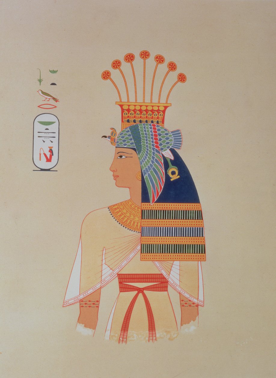 746.c.1. & f.8 Nebto királynő, Ramses-Meiamoun lányának portréja a „Histoire de l