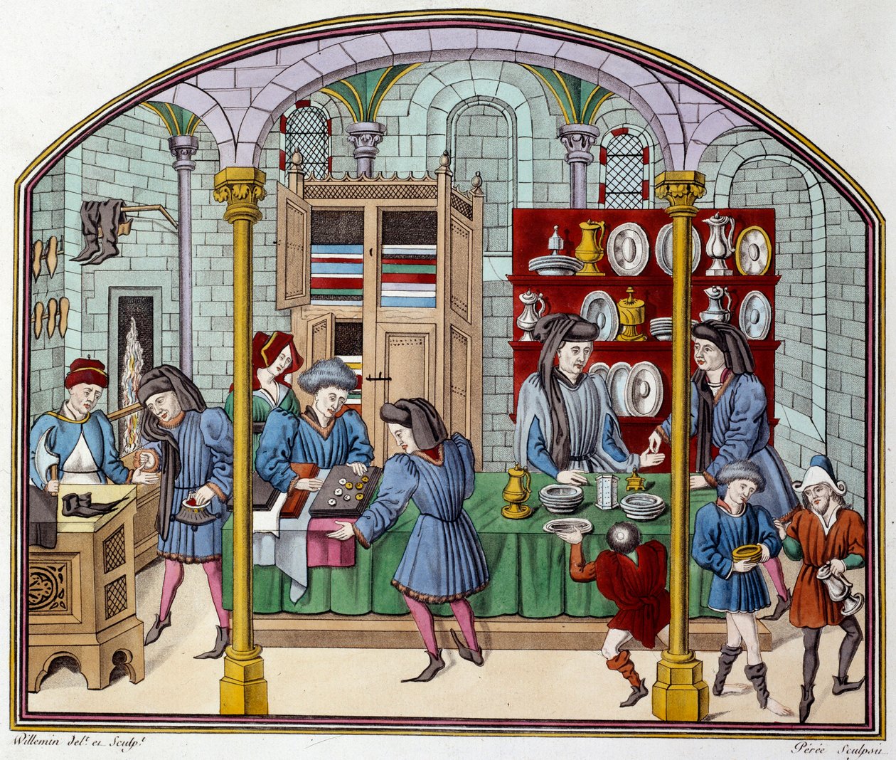 Arany bolt. A középkor tudósa, Nicolas Oresme (1320-1382) litográfia az „Ethiques d