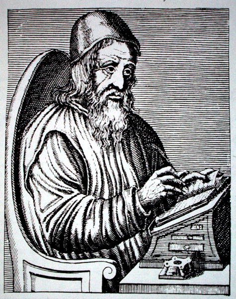 Trimethius portréja, egy 18. századi francia metszet másolata, amelyet Jollivet-Castelot a „Les Sciences Maudites”-ban reprodukált, és a „Varázslattörténetben” használt, 19. század végén (metszet) alkotó: (after) French School