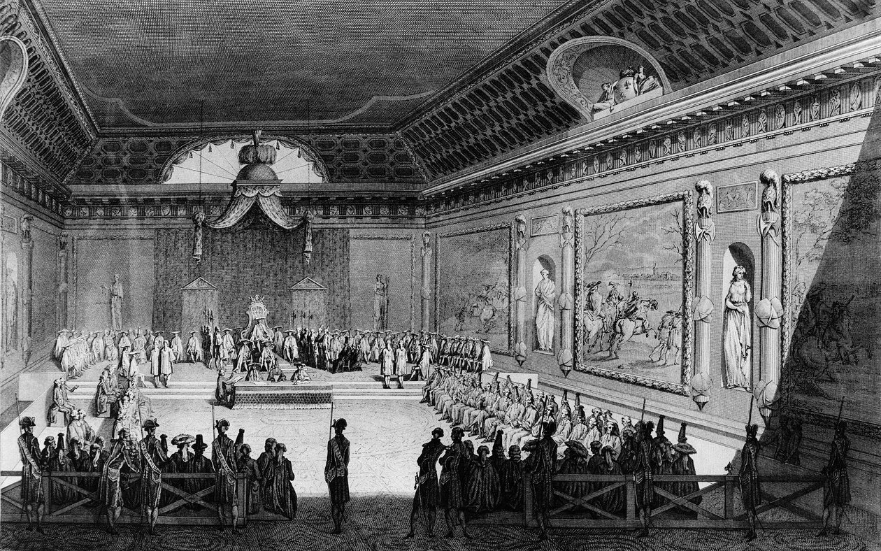 A francia forradalom első része: Versailles-ban, február 22-én tartották a nevezetesek gyűlését alkotó: (after) Girardet