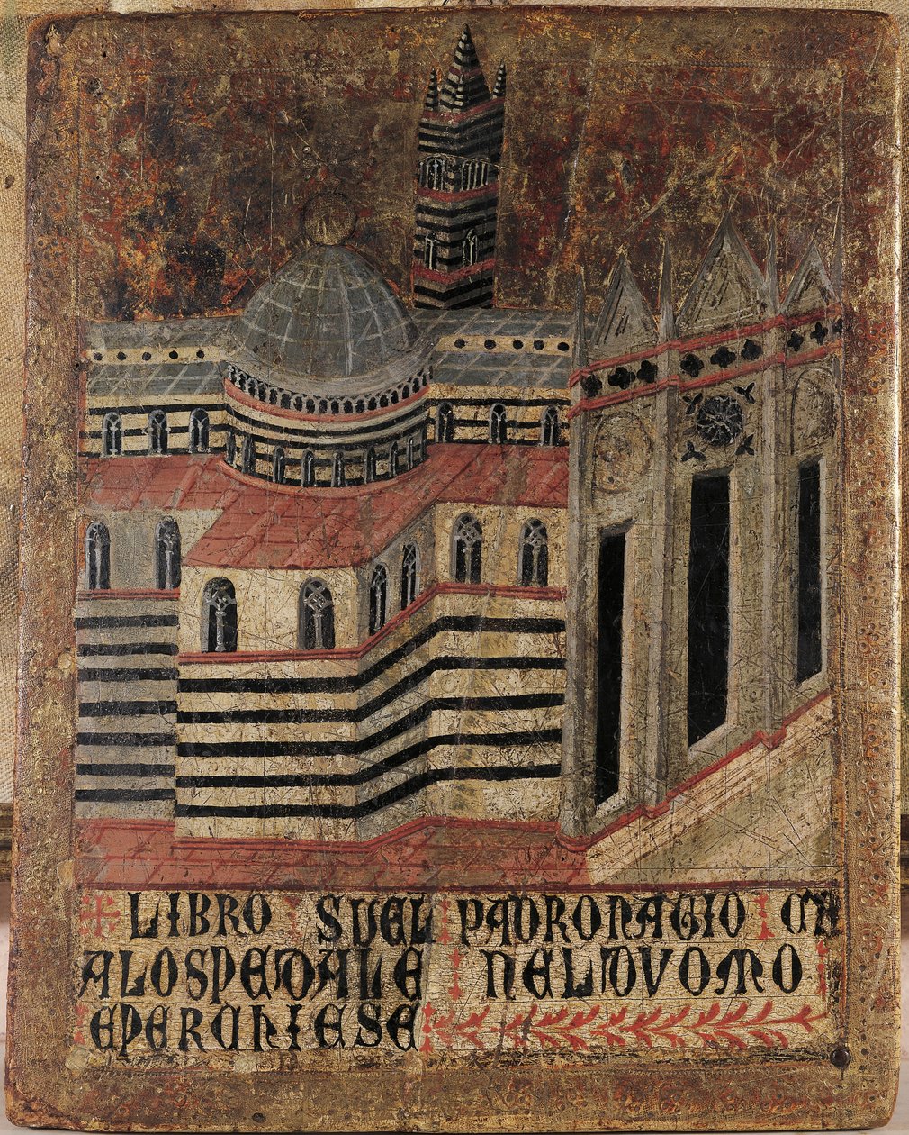Italy, Siena, cathedral, painting on wood, reproduced on a Biccherna Tablet alkotó: (after) Italian School