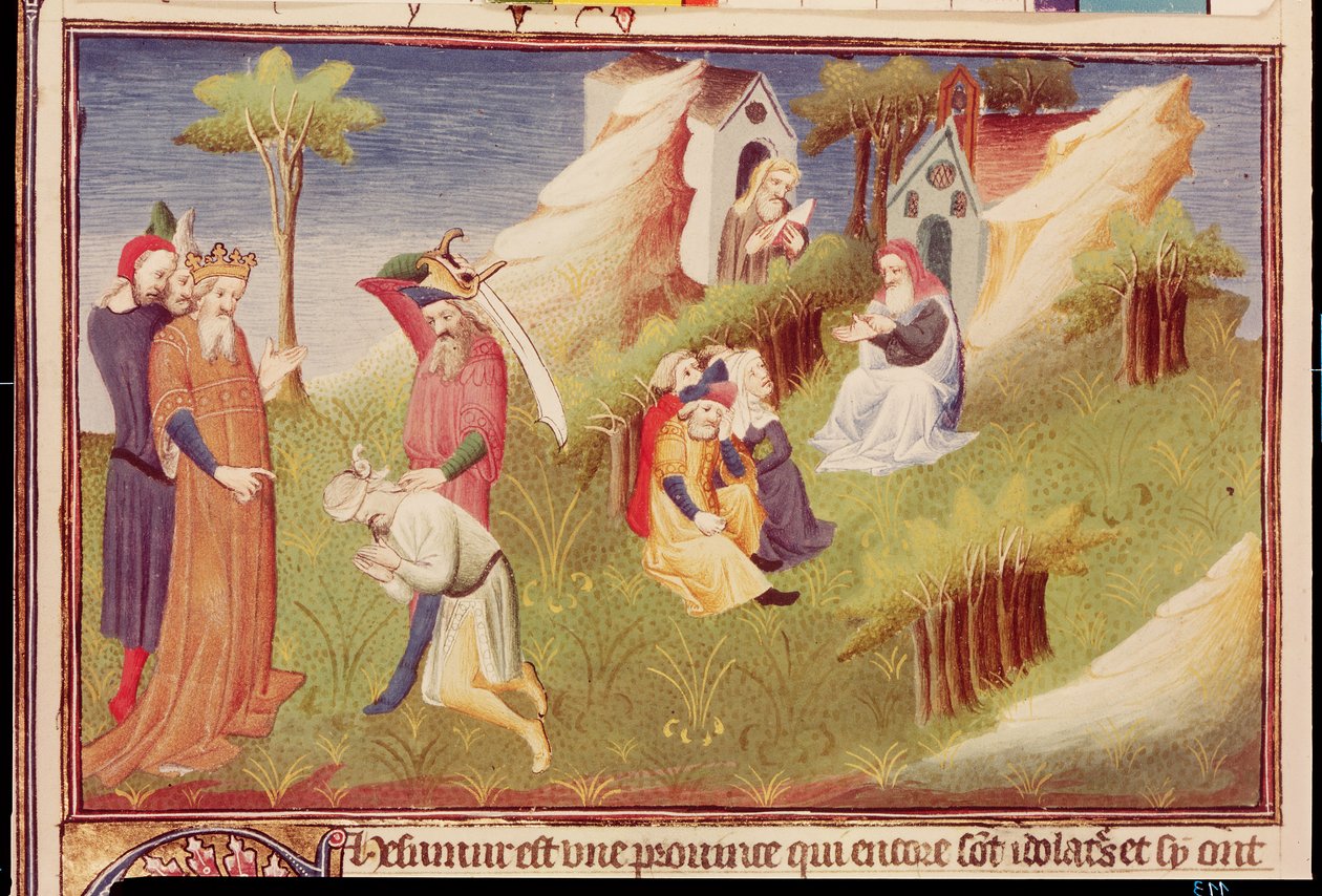 Kivégzés Afganisztánban, 1410-12 körül (tempera, pergamen) alkotó: (and workshop) Boucicaut Master