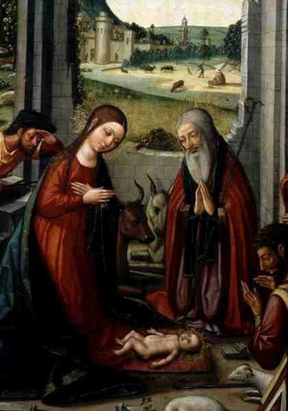 Születés alkotó: (attr. to) Master of Jativa