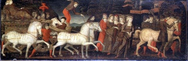 Diadalmenet - cassone panel alkotó: (attr. to) Master of Stratonice