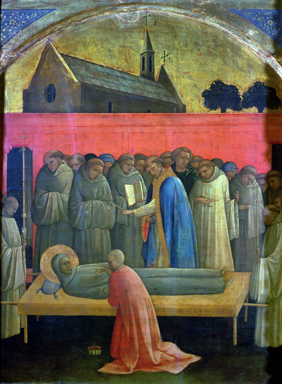 Szent Ferenc halála (olaj, tábla) alkotó: (c.1370 1425) Lorenzo Monaco