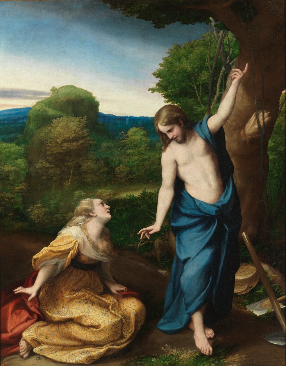 Noli me tangere, c.1525 (olaj, panel) alkotó: (c.1489 1534) Correggio