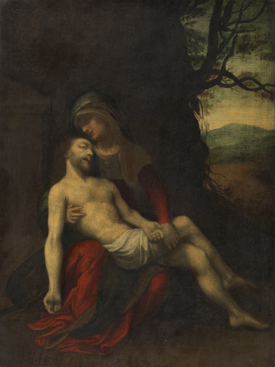 Pietà, 1520-30 körül (olaj, panel) alkotó: follower of Correggio