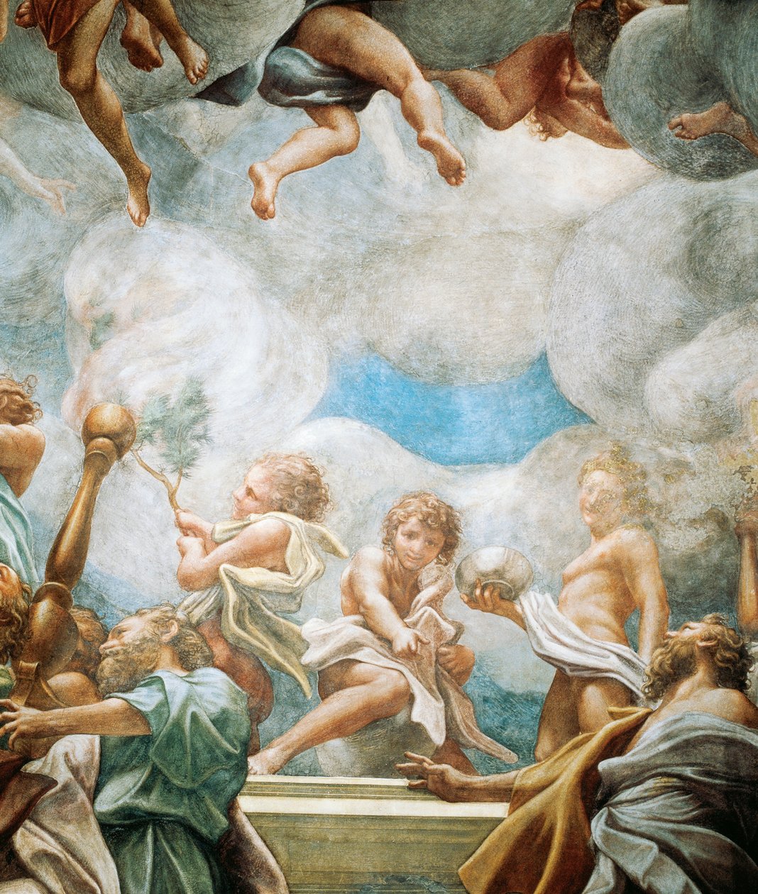 Efebész és az apostol, részlet a Szűz mennybemeneteléből alkotó: (c.1489 1534) Correggio