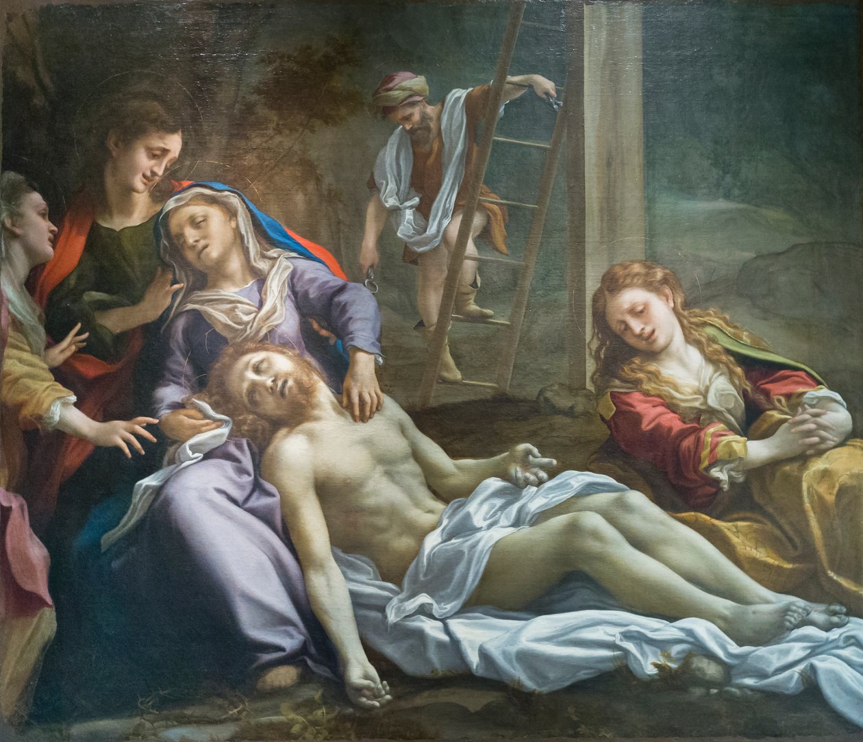 Krisztus siratása, 1524 körül (olaj, vászon) alkotó: (c.1489 1534) Correggio