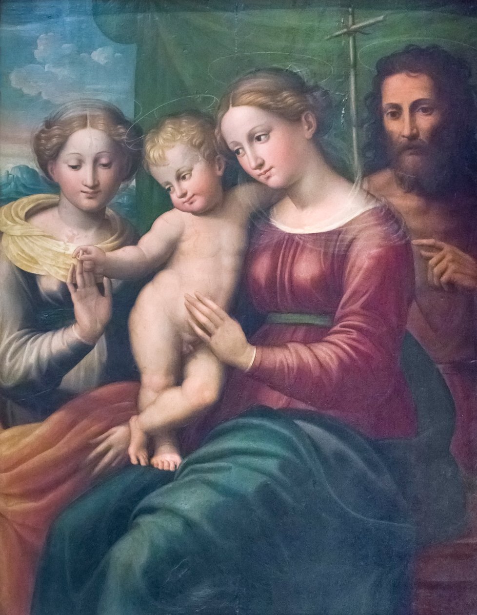 Szent Katalin misztikus házassága (olaj, falemez) alkotó: Innocenzo da Imola