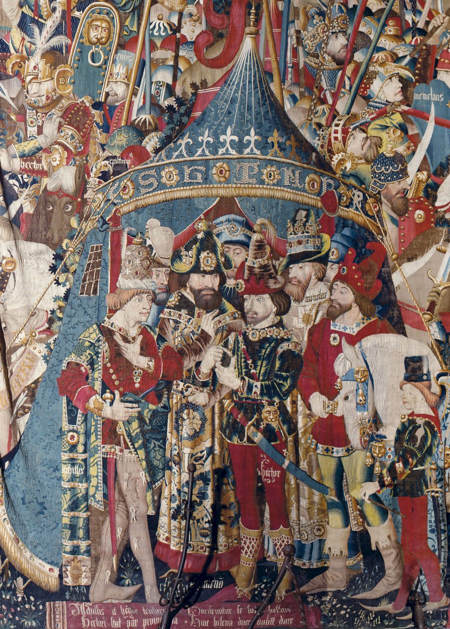 A trójai háború: Akhilleusz sátra, 1470 körül (szőttes) alkotó: (fl.1450 75) Master of Coetivy
