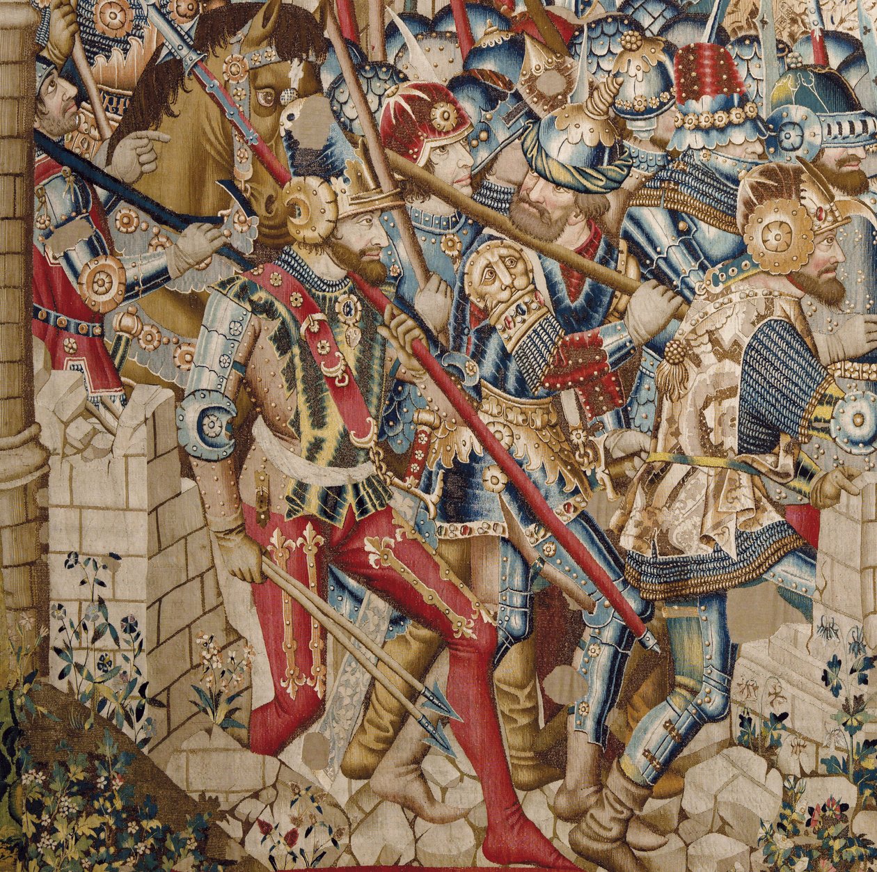 A trójai háború: Trója pusztulása, 1470 körül (szőttes) alkotó: (fl.1450 75) Master of Coetivy