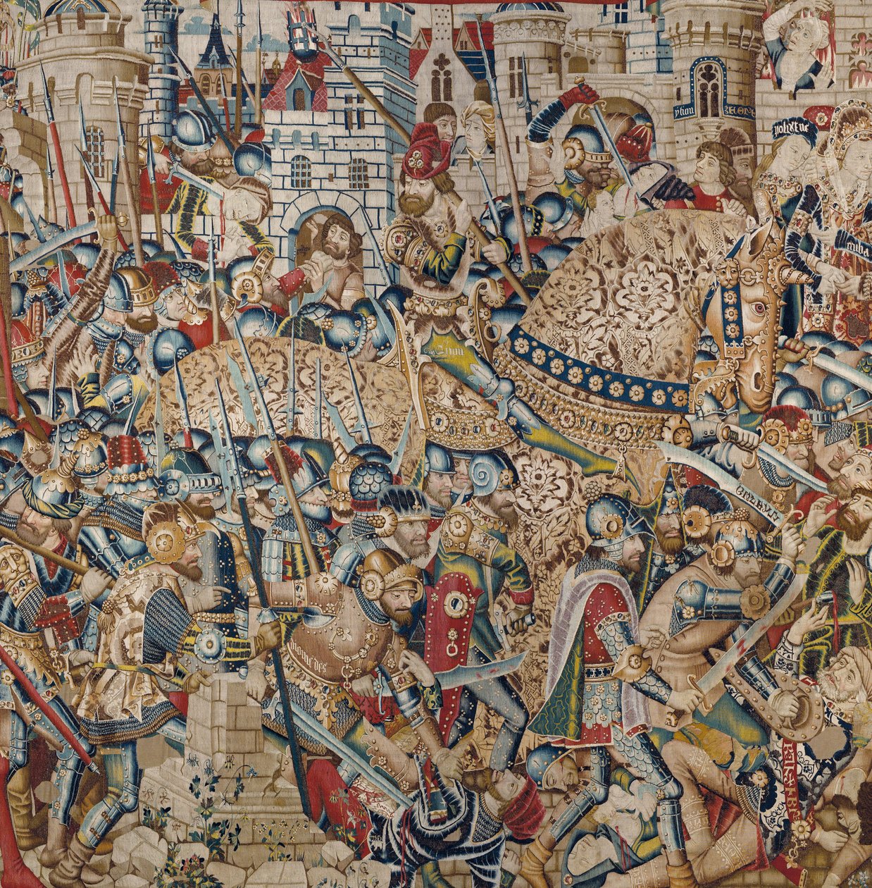 A trójai háború: Trója pusztulása, 1470 körül (szőttes) alkotó: (fl.1450 75) Master of Coetivy