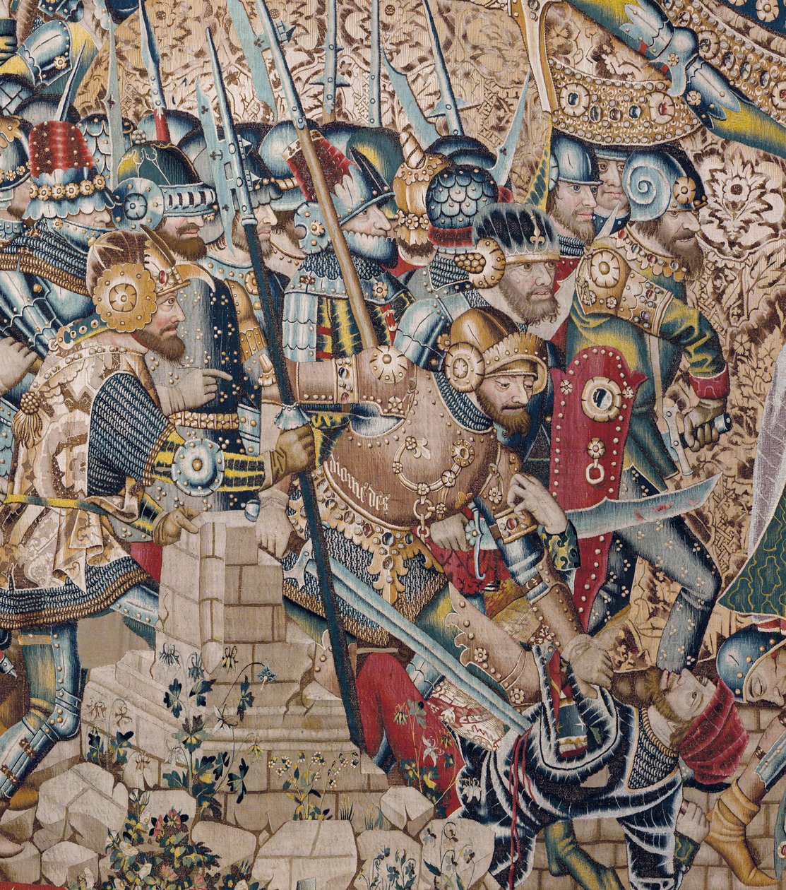 A trójai háború: Trója pusztulása, 1470 körül (szőttes) alkotó: (fl.1450 75) Master of Coetivy