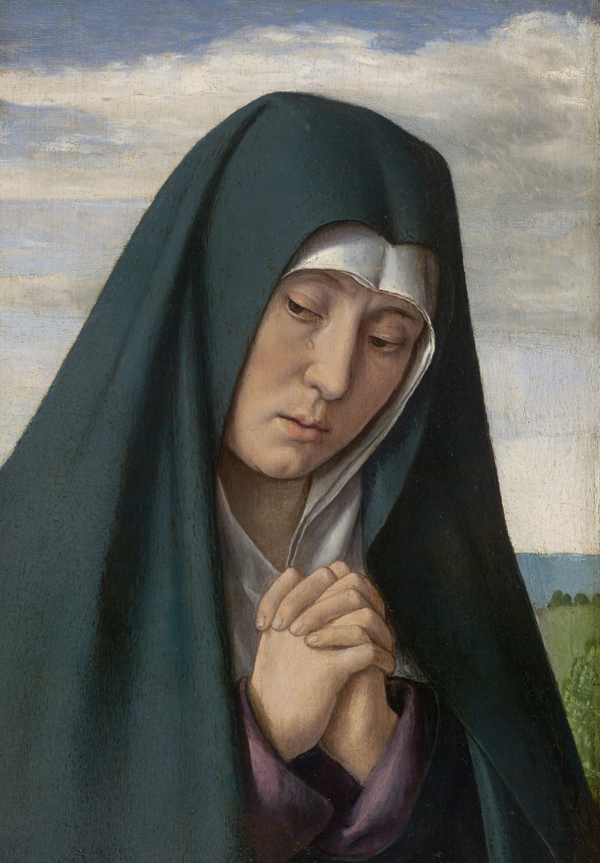 Töredék a Keresztet vivő Krisztusból: Gyászoló Szűz alkotó: (fl.c.1483 c.1529) Master of Moulins