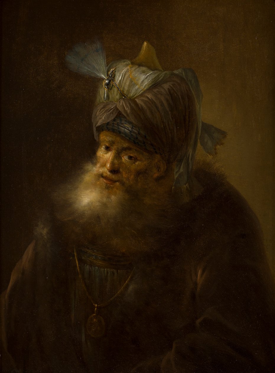 Turbános férfi portréja (olaj, vászon) alkotó: (follower of) Rembrandt Harmensz. van Rijn