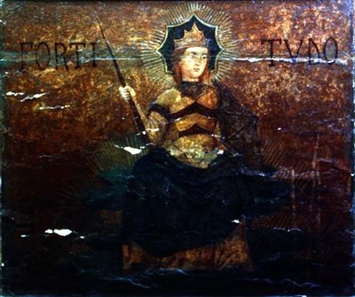 Az Erősség allegóriája, egy kasszon véglapja, 1460-65 körül (tempera a panelen) (lásd: 76870) alkotó: (workshop of) Apollonio di Giovanni