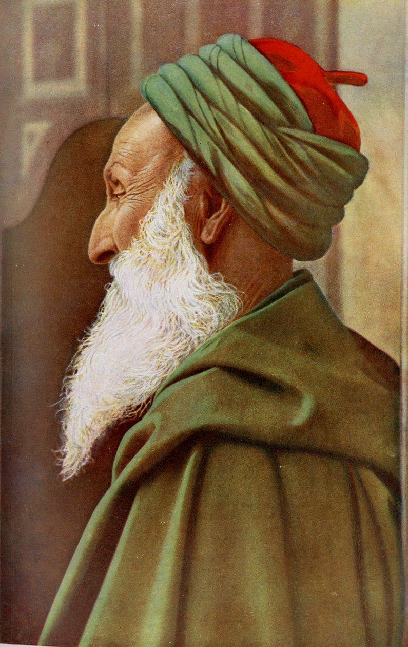 Afrika. Tunisz város zsidó rabbi. 1920 alkotó: Unknown
