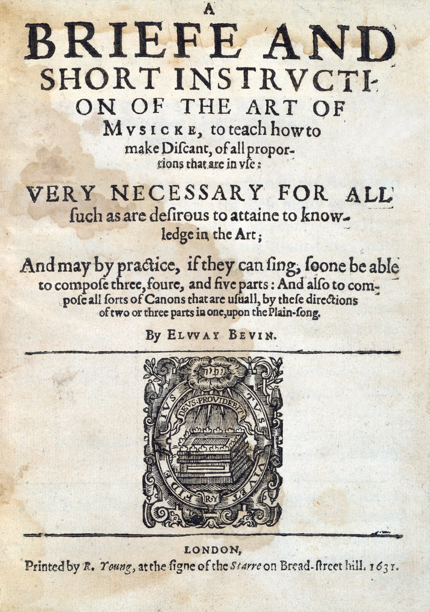 Art of Musicke, Elway Bevin 1631. alkotó: Unknown