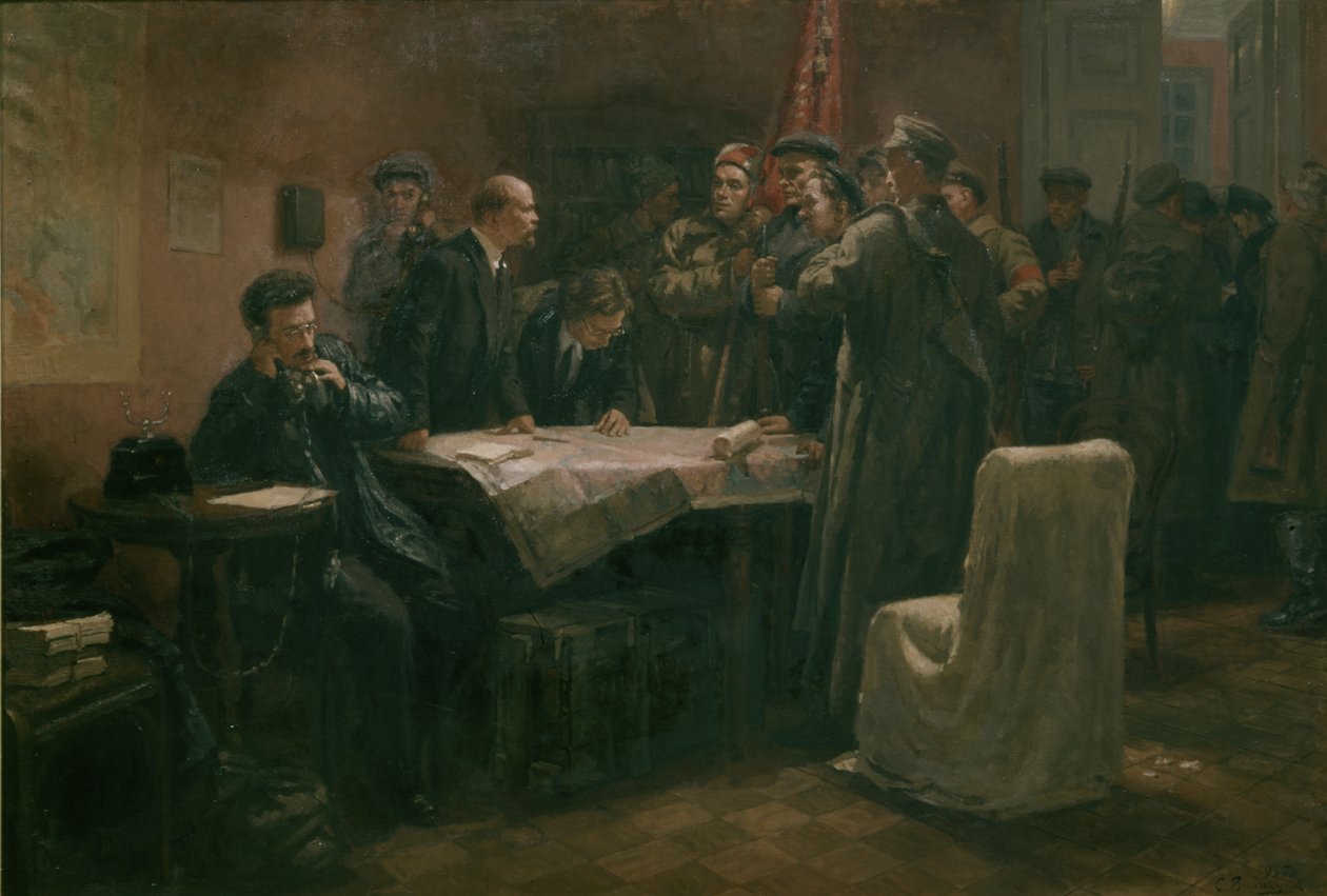 S, P, Viktorov támadása előtt, 1917. október 25. alkotó: Unknown