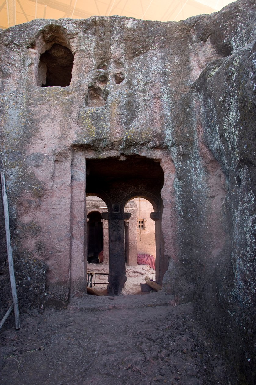 Bet Maryam templom, Lalibela, Etiópia, Afrika alkotó: Unknown