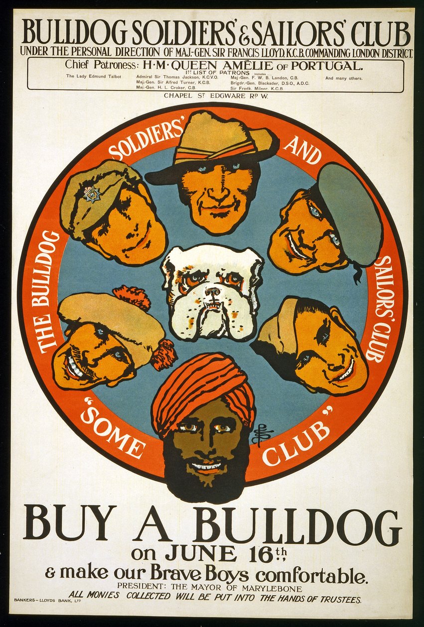 Vegyél egy bulldogot június 16-án, és tedd kényelmesebbé bátor fiúinkat, 1915 körül alkotó: Unknown