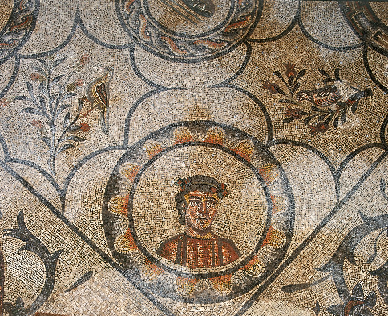 Részlet a korai keresztény bazilika, Aquileia, Udine padlójáról alkotó: Unknown