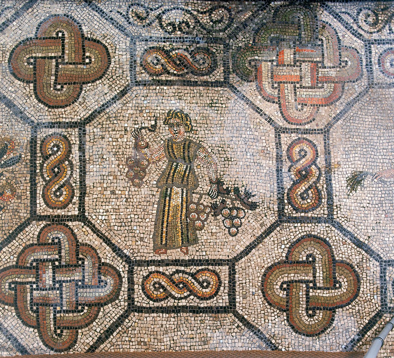 Részlet a korai keresztény bazilika, Aquileia, Udine padlójáról alkotó: Unknown