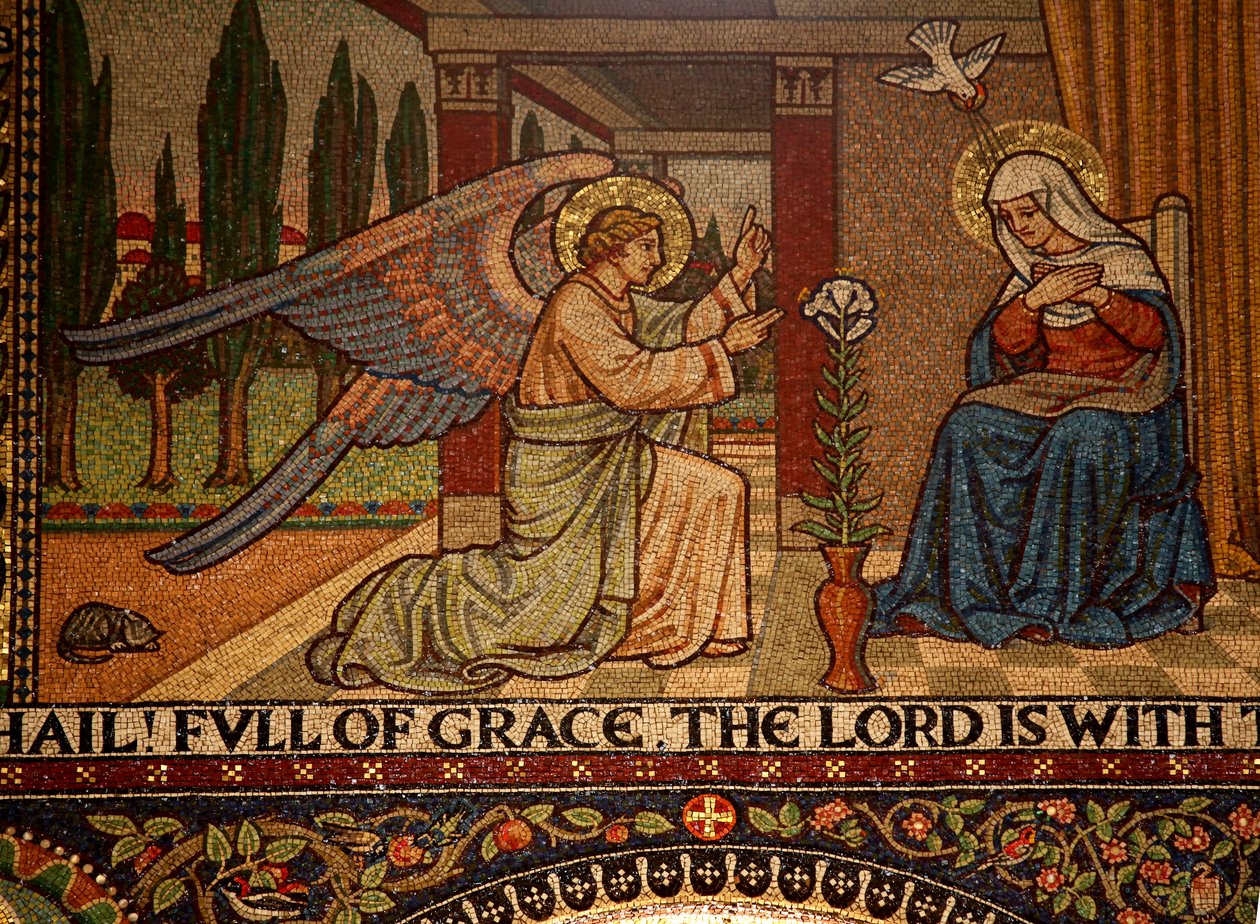 Droitwich, a Szent Szív és Szent Katalin temploma: Frank Peacock Gabriel Pippet mozaikjai, 1920-as évek alkotó: Unknown