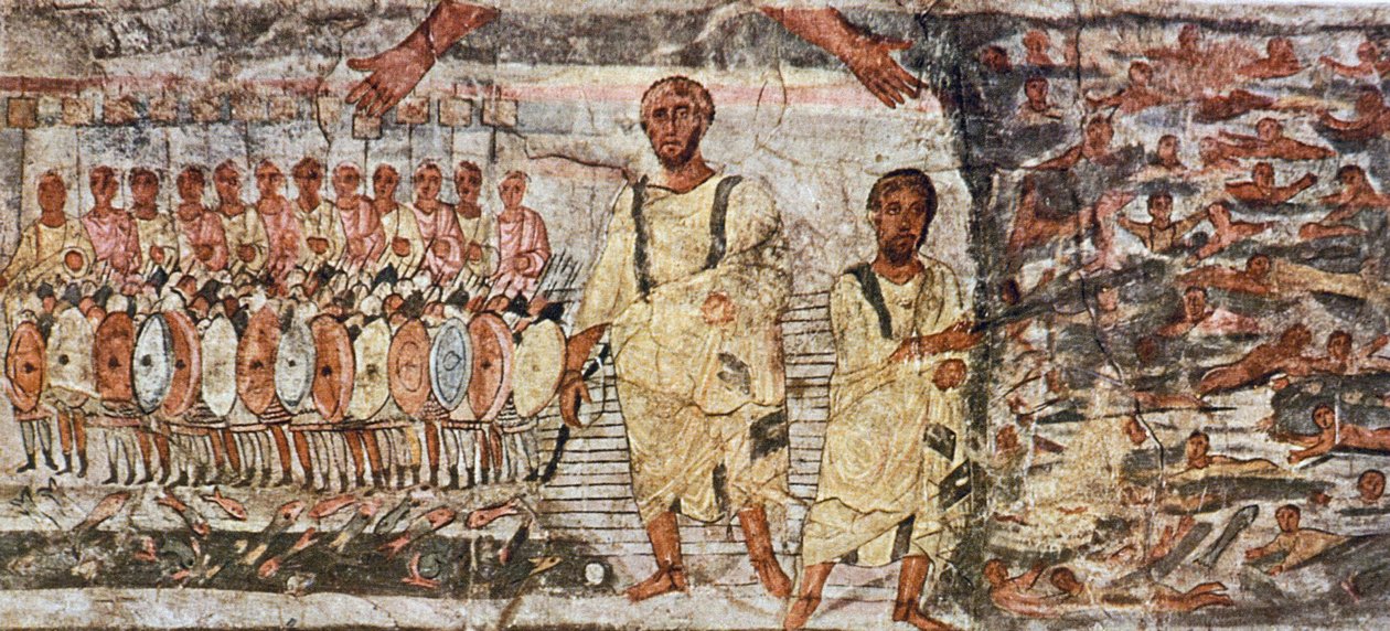 Exodus és a Vörös-tengeren való átkelés (tempera gipszre) alkotó: Unknown
