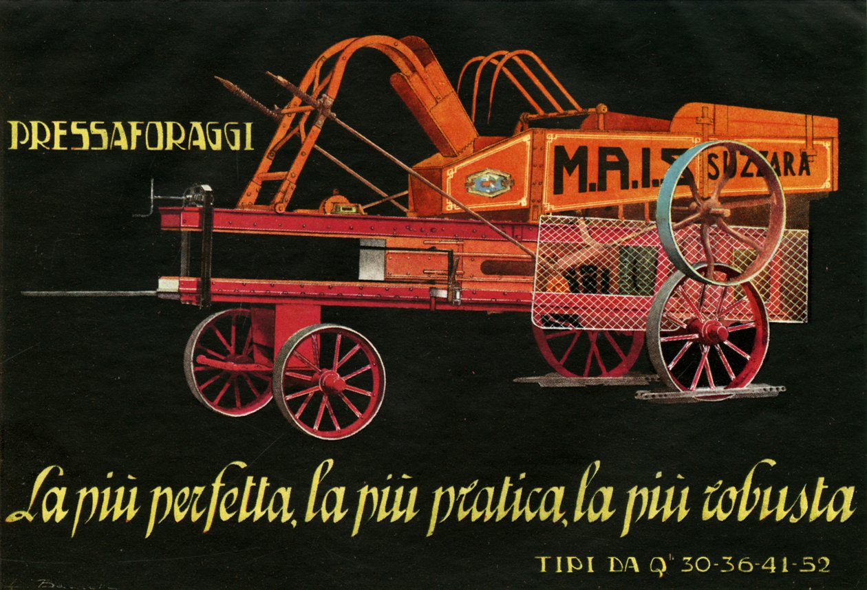 Mezőgazdasági gépek. Suzzara, 1925 alkotó: Unknown