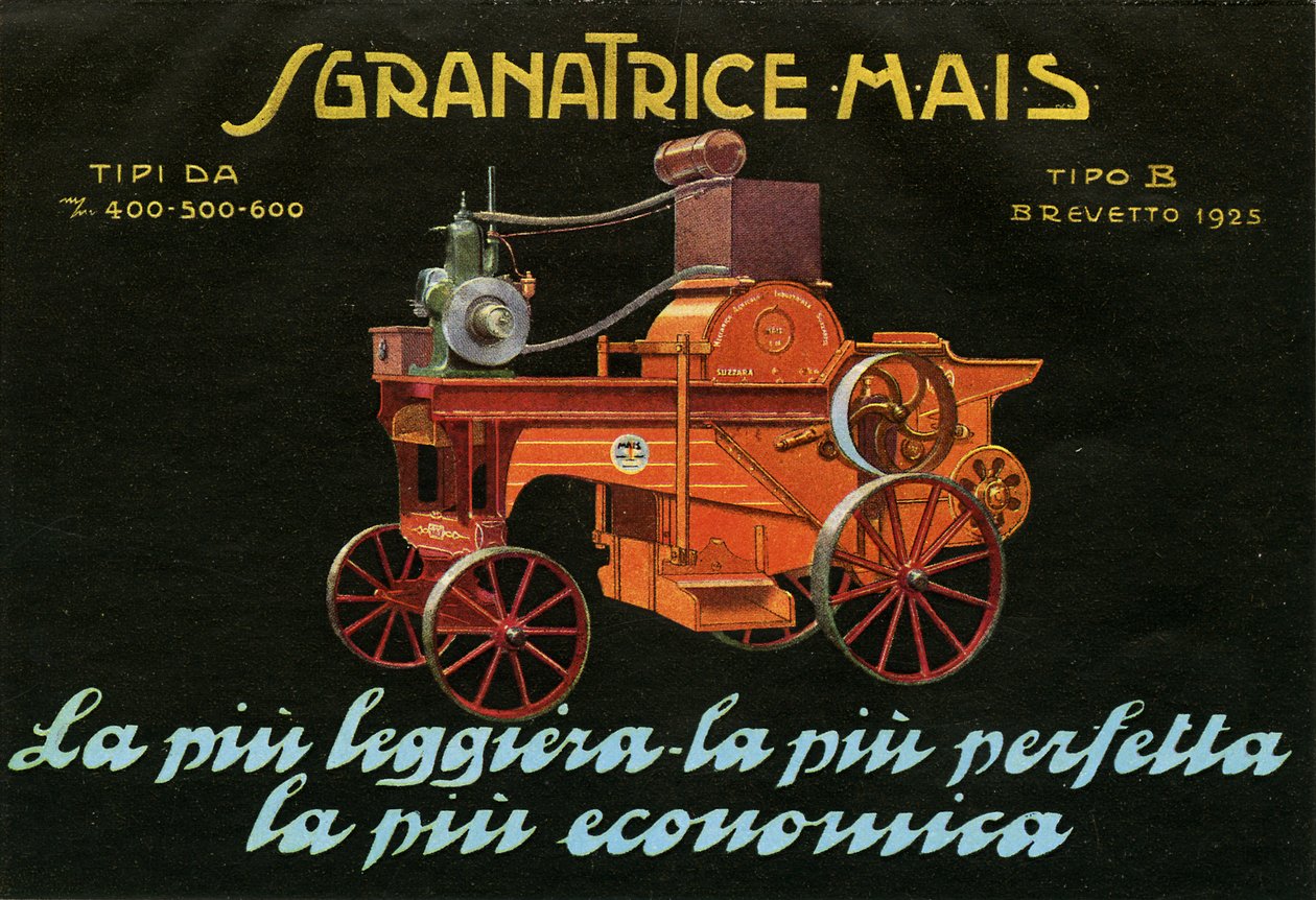 Mezőgazdasági gépek. Suzzara, 1925 alkotó: Unknown