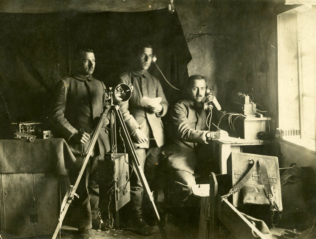Német első világháborús telefonkezelő jelzőegység, 1913 körül alkotó: Unknown