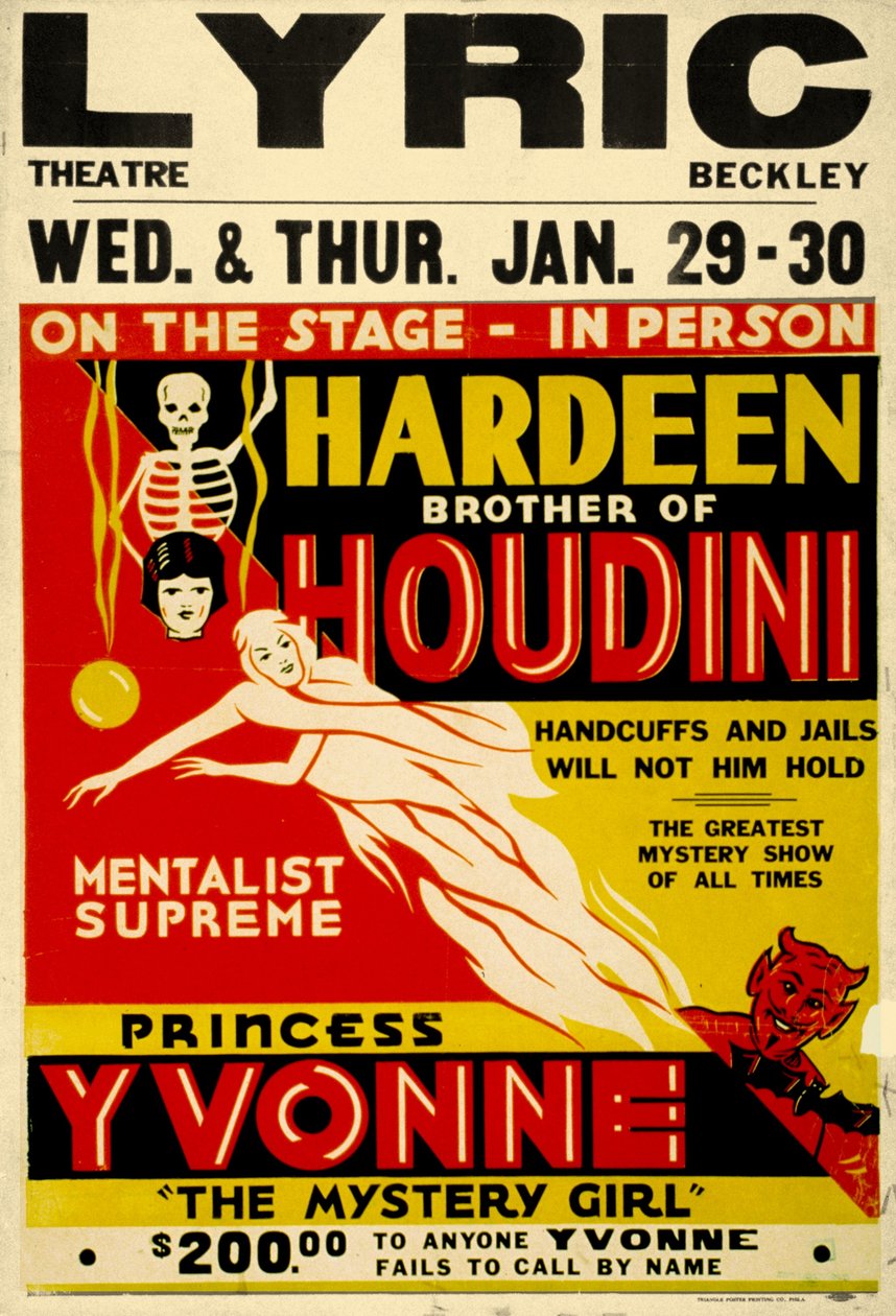 Houdini Hardeen testvére 1931 körül alkotó: Unknown