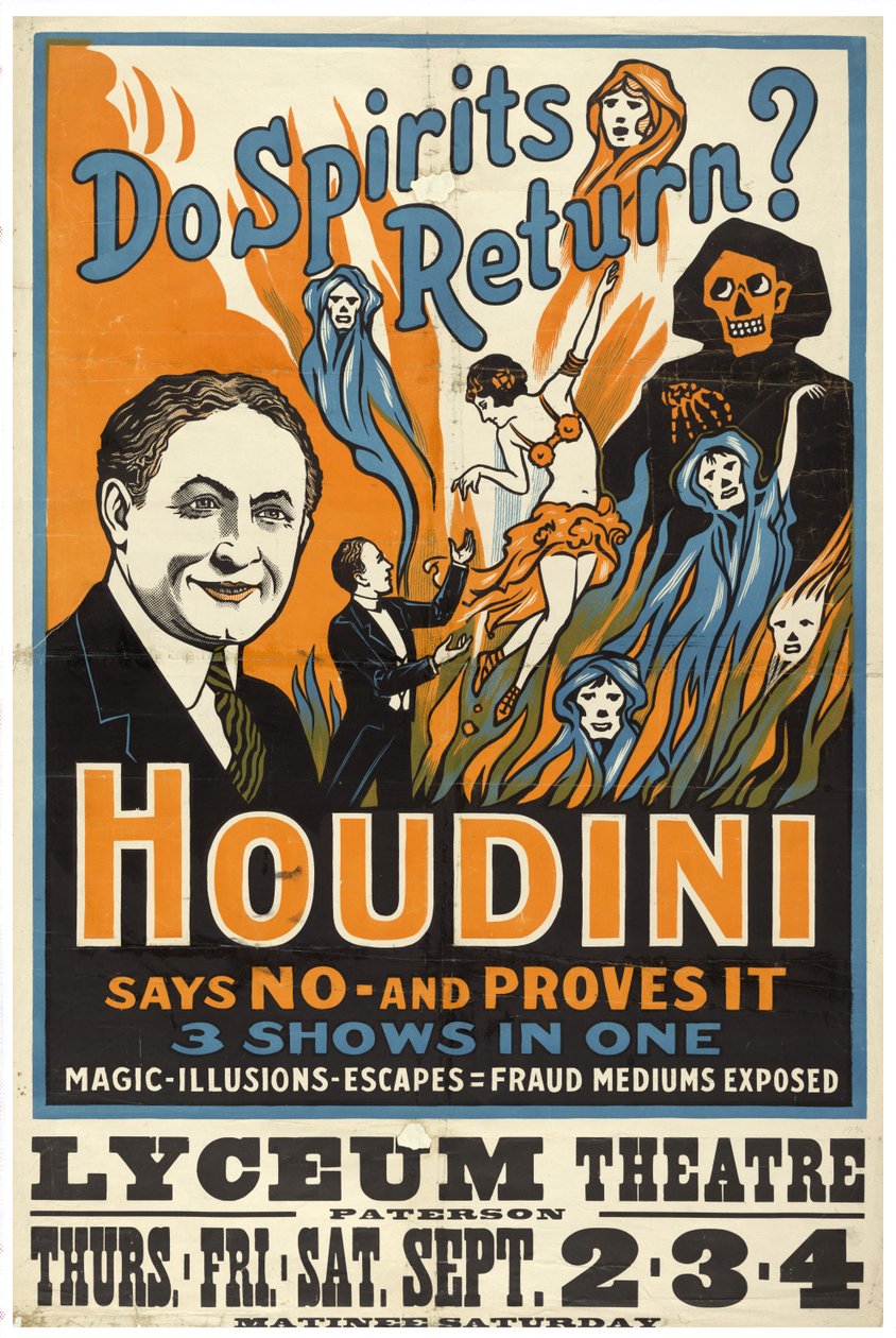 Harry Houdini: Visszatérnek a szellemek? 1909 körül alkotó: Unknown