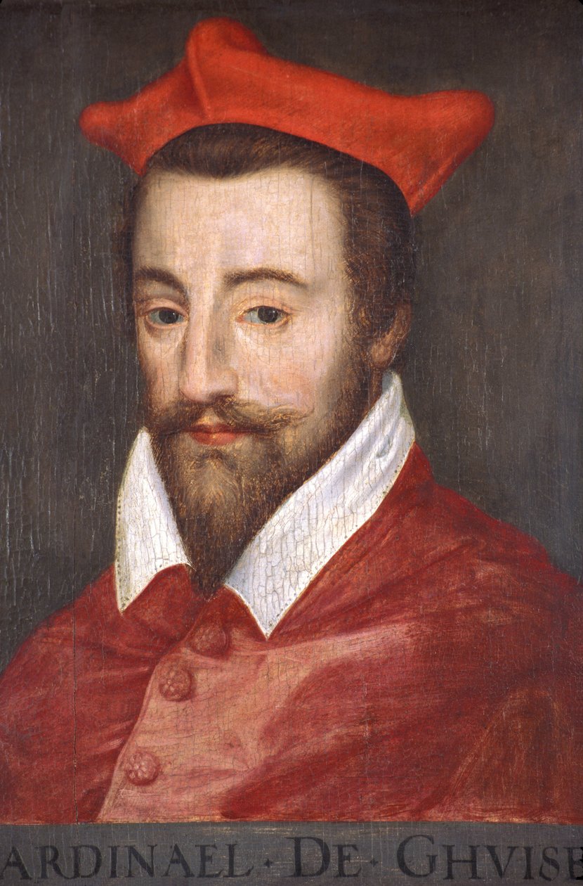 Indre & Loire N* 026 - Chateau dAzay-le-Rideau - N*4 szoba - Guise bíborosának portréja (II. Lotaringiai Lajos, Guise, majd Lotaringia bíborosának hívták, 1555-1588) alkotó: Unknown
