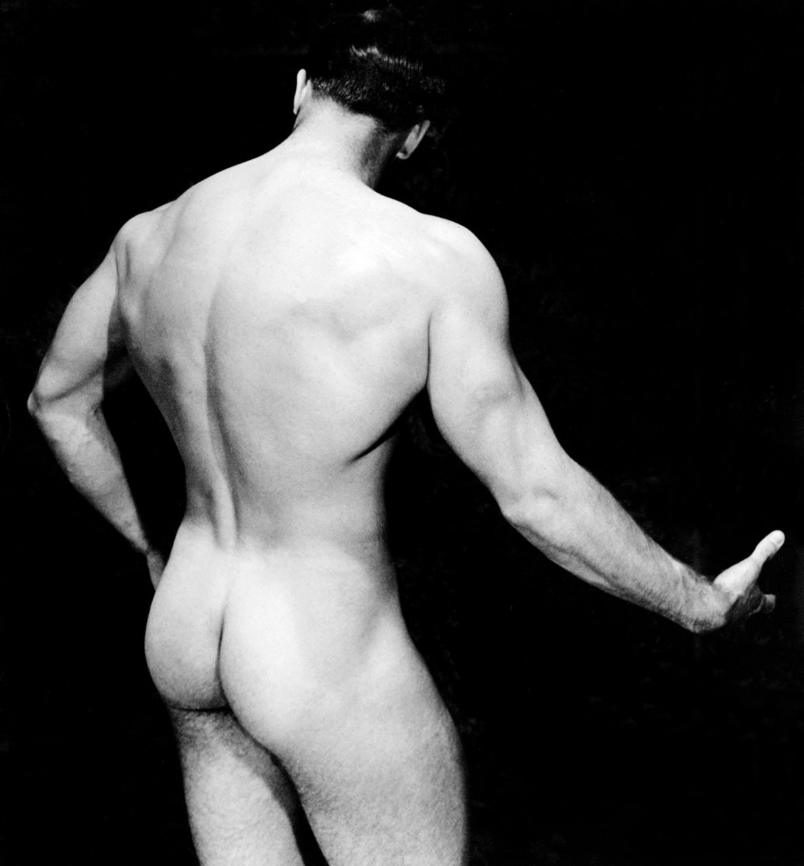 Nude Bodybuilder Back View, San Francisco, California, 1950 körül alkotó: Unknown
