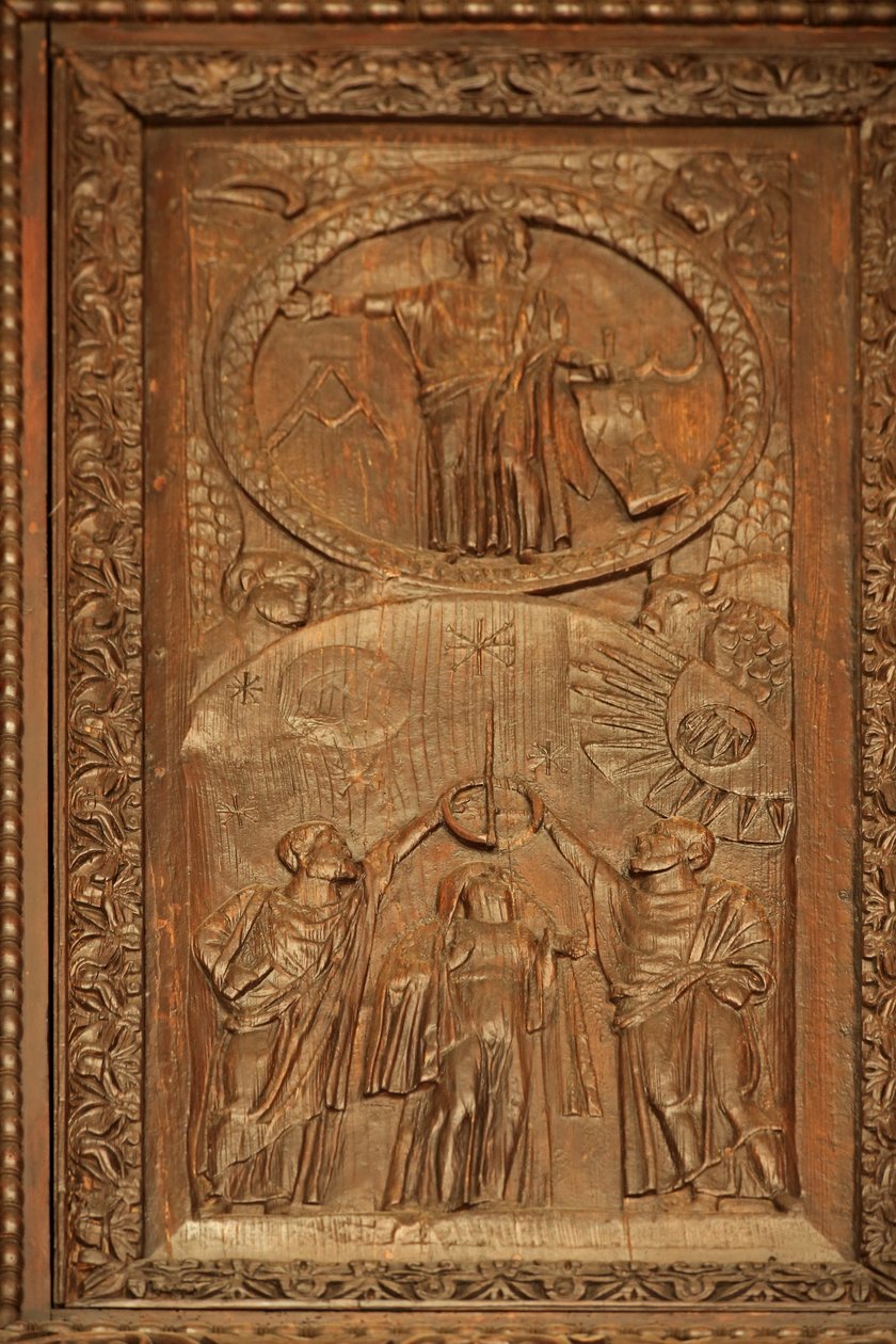 Panel az 5C ajtóból: a Felemelkedett Krisztus - a Parousia alkotó: Unknown