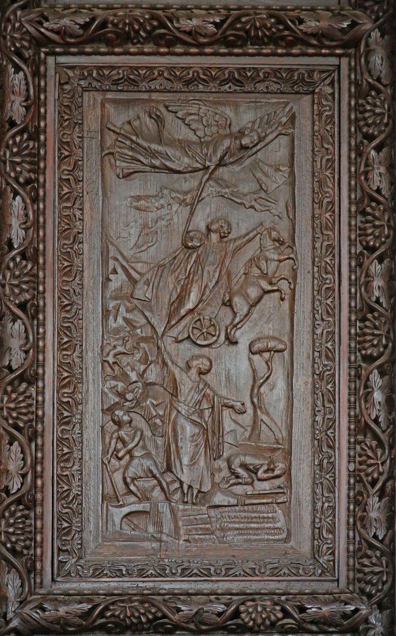 Panel az 5C ajtóból: Illés mennybemenetele alkotó: Unknown