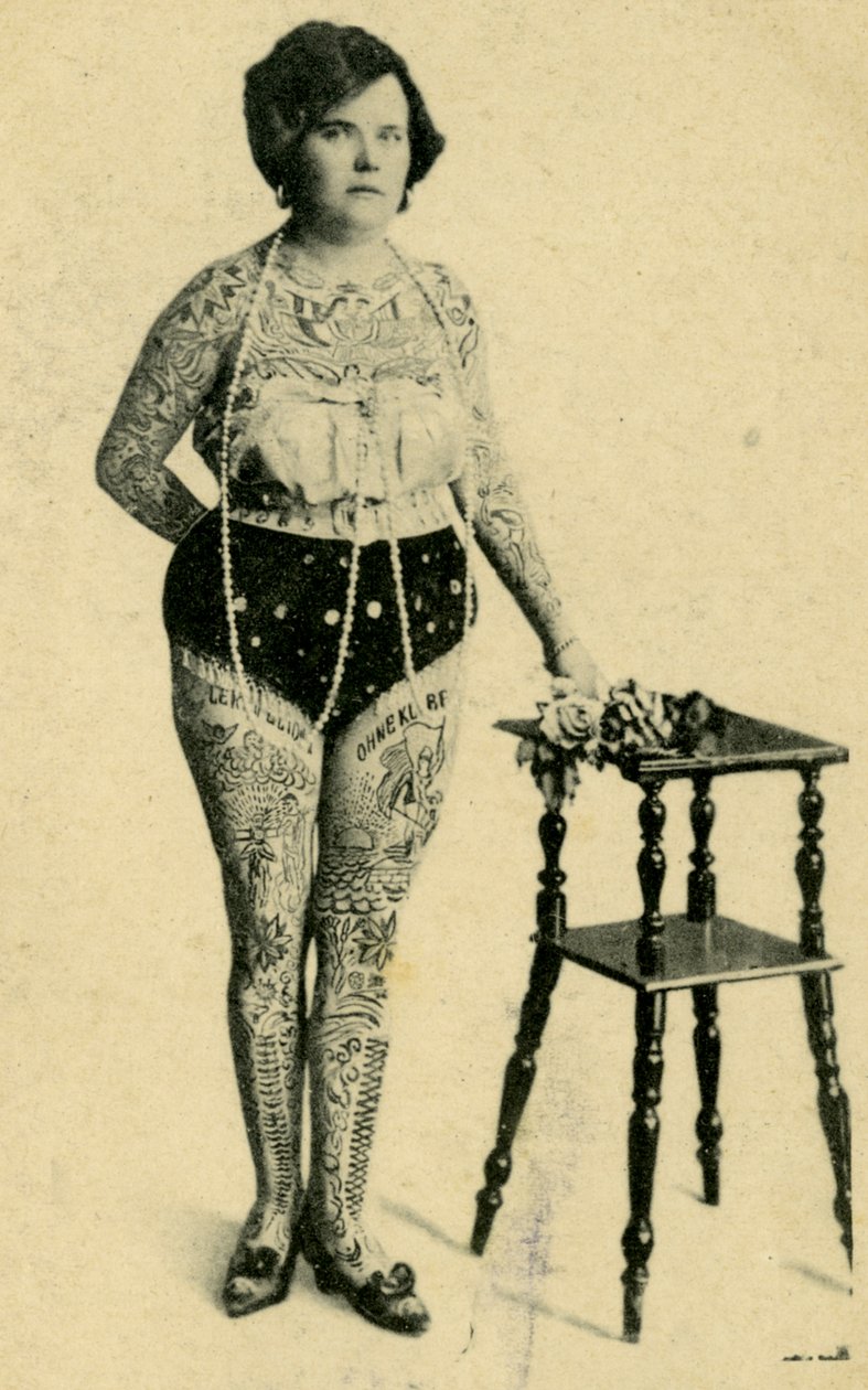 Anne Frank portréja, A tetovált hölgy, 1910 körül alkotó: Unknown