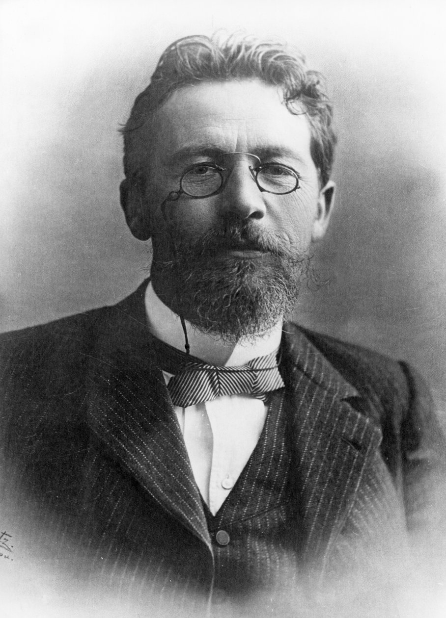 Anton Csehov orosz író és drámaíró portréja, 1900. alkotó: Unknown