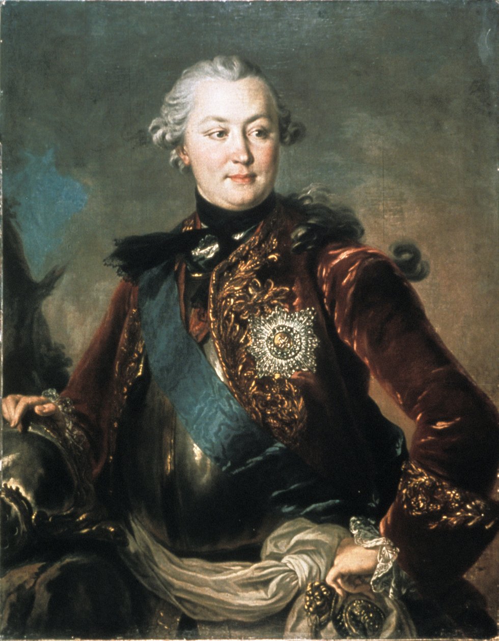 Grigorij Orlov gróf portréja (1734 - 1783), Stefano Torelli olajfestménye. alkotó: Unknown