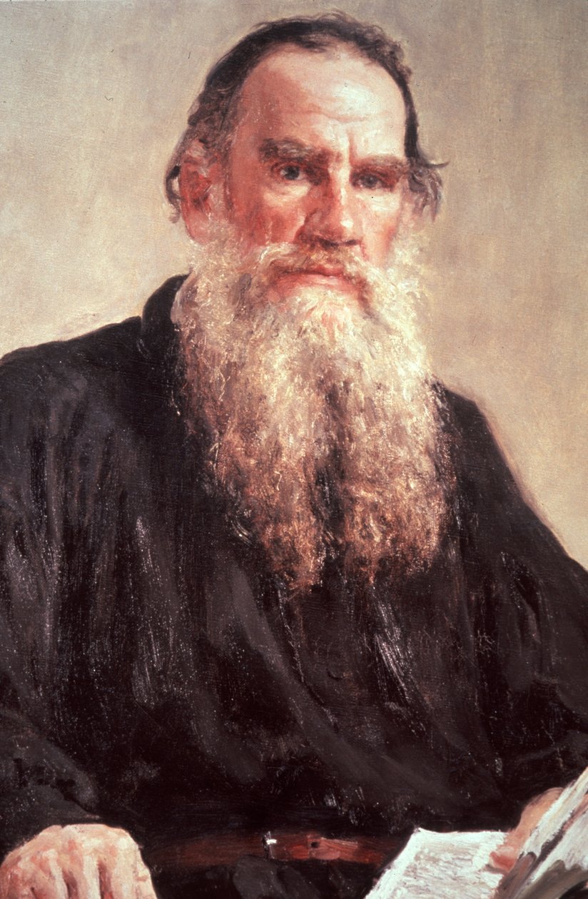 Lev Tolsztoj portréja, Ivan Repin a Tretyakov Galériában. alkotó: Unknown
