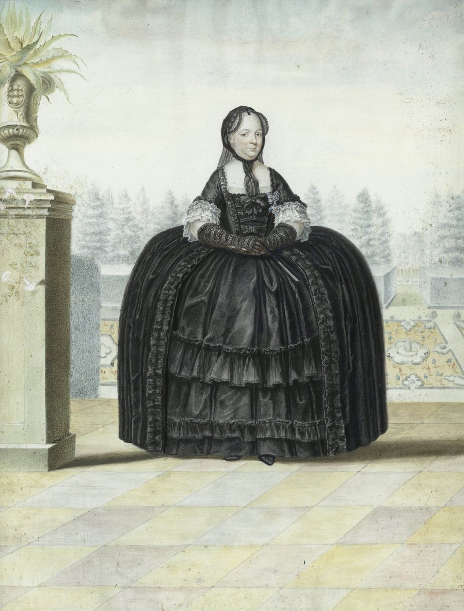 Ausztriai Mária Terézia portréja, 1765-80 körül (akvarell, papír) alkotó: Unknown